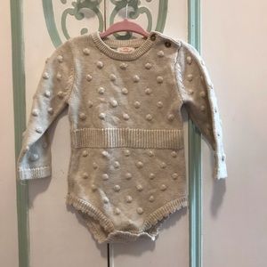 Cat & Jack oatmeal bubble knit romper